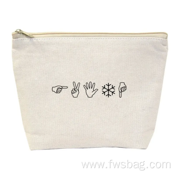 Slim Travel Toilet Canvas Portable Cosmetic Bag